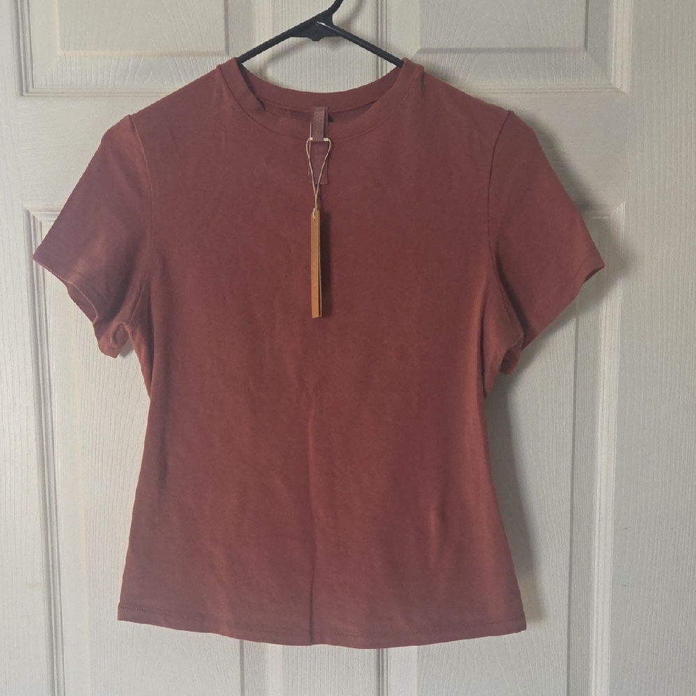 SKIMS Cotton Jersey T, Redwood
